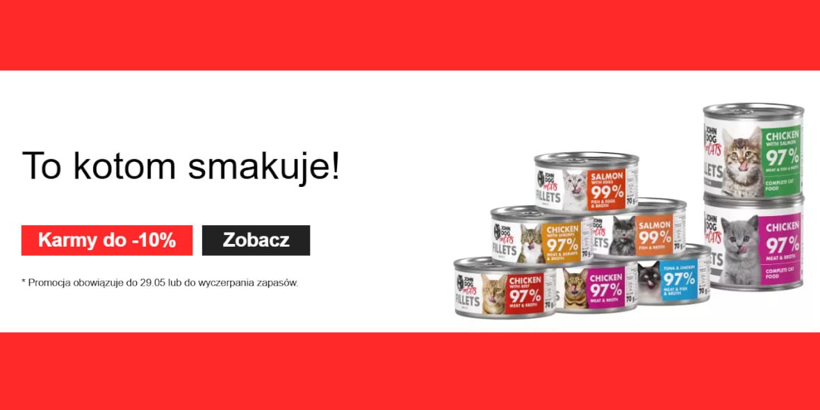 Johndog.pl: Do -10% na karmy dla kota 19.05.2025