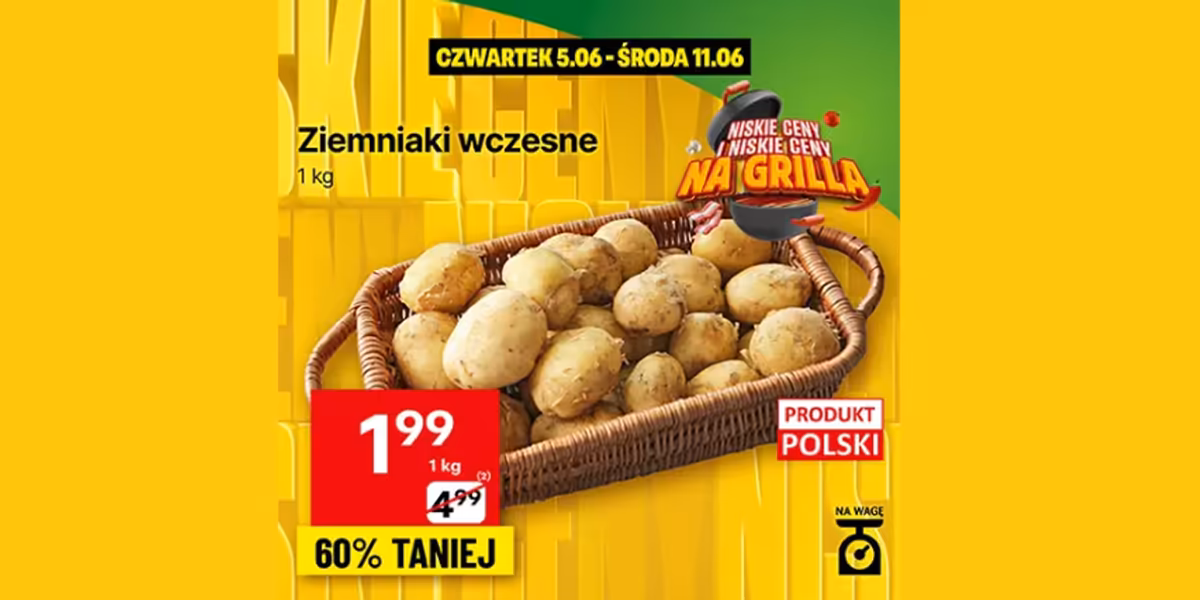 Delikatesy Centrum: -60% na ziemniaki wczesne