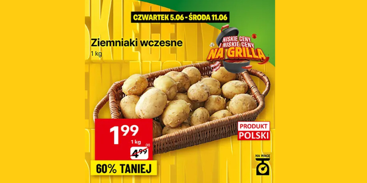 Delikatesy Centrum: -60% na ziemniaki wczesne 05.06.2025