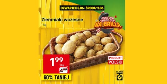 Delikatesy Centrum: -60% na ziemniaki wczesne 05.06.2025