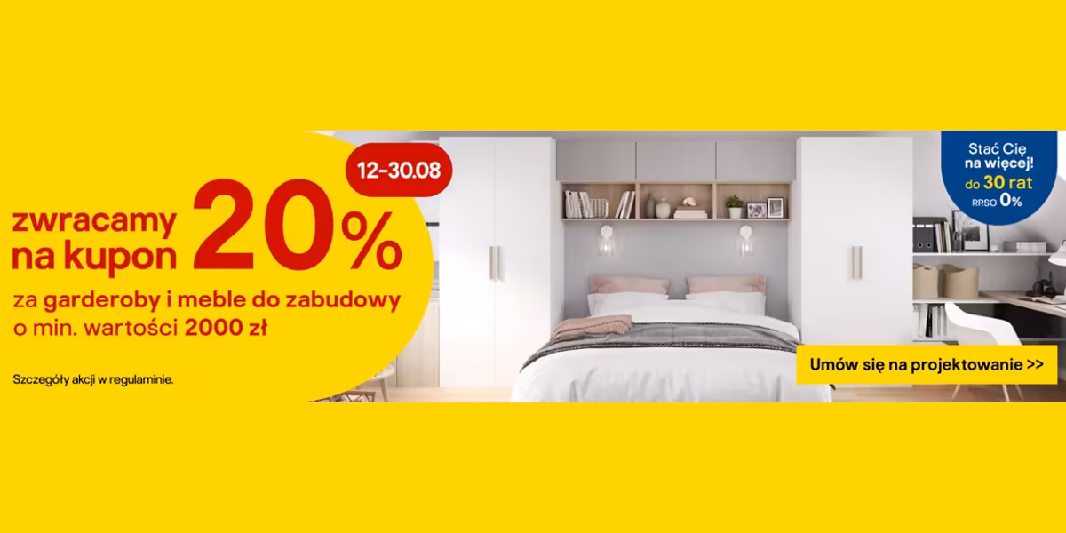 Castorama: 20% zwrotu na kupon za garderoby i meble do zabudowy