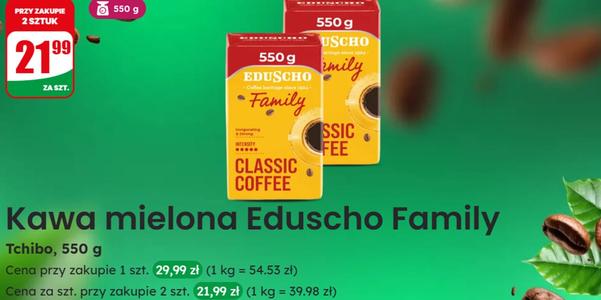 Dino: 21,99 zł za kawę Eduscho Family