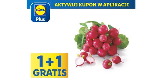 Lidl: KUPON 1 + 1 GRATIS na rzodkiewki 02.06.2025