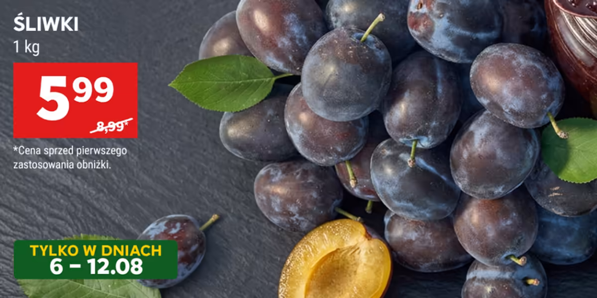Stokrotka Supermarket: 5,99 zł/kg za śliwki