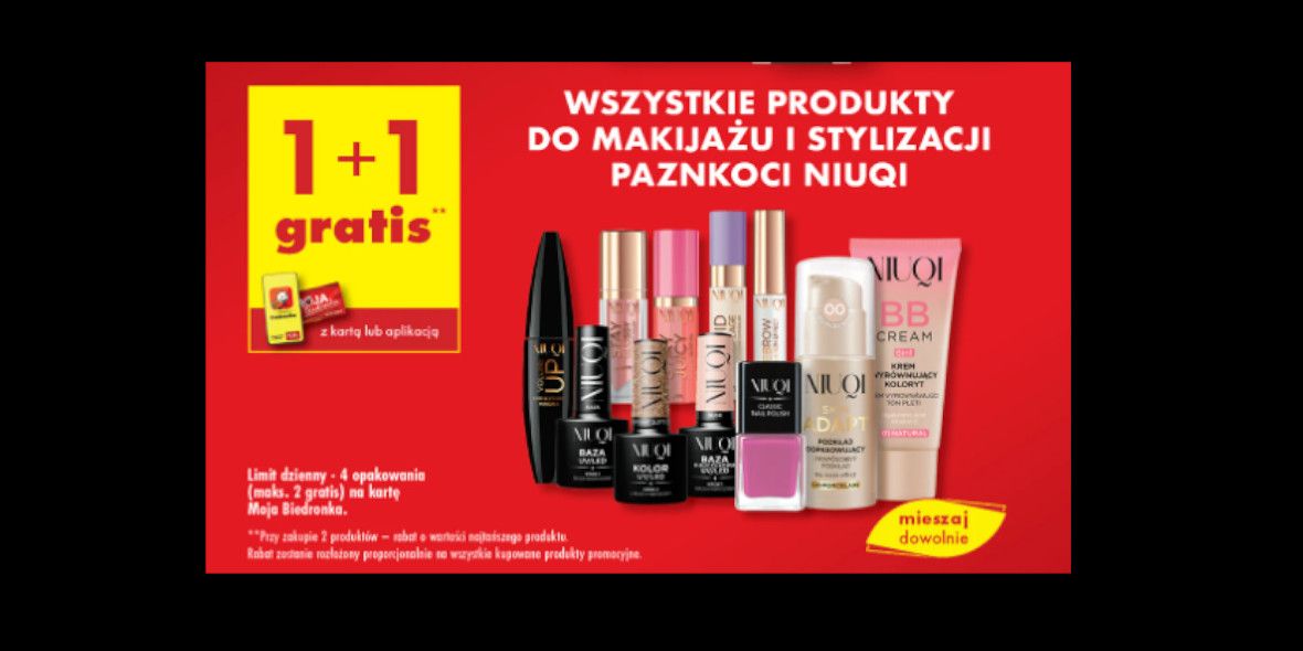 Biedronka: 1+1 GRATIS na produkty do makijażu i stylizacji paznokci 21.01.2025