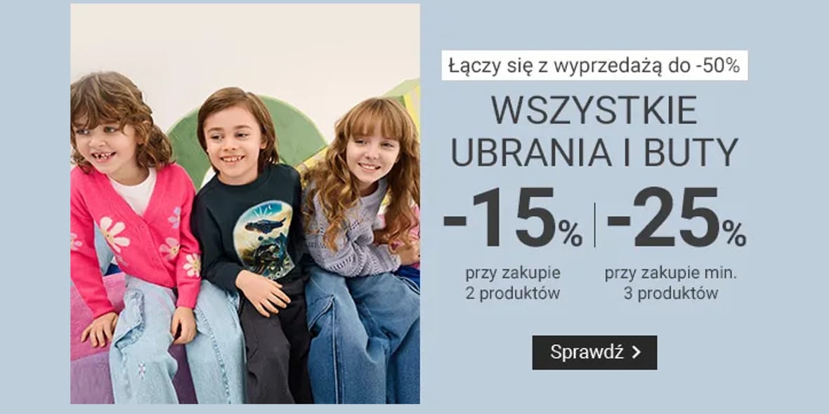 Smyk: Do -25% na wszystkie ubrania i buty w Smyk 09.05.2025