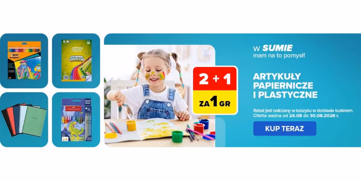 Carrefour: 2+1 za GROSZ na artykuły papiernicze i plastyczne
