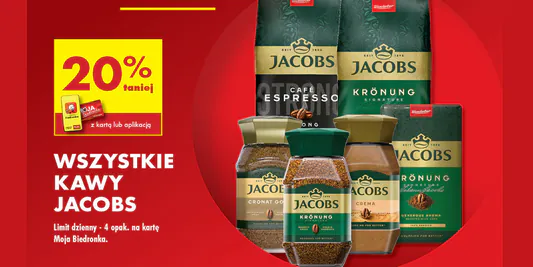 Biedronka: -20% na wszystkie kawy Jacobs 06.05.2025