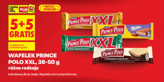 Biedronka: 5+5 GRATIS na wafelek Prince Polo 02.02.2026