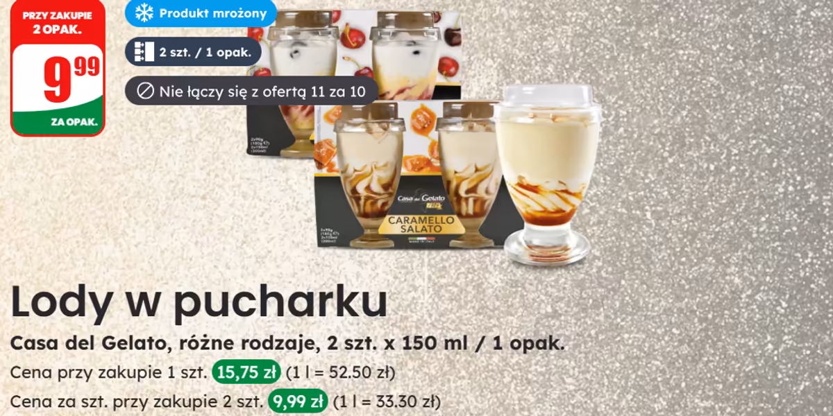 Dino: 9,99 zł za lody w pucharku