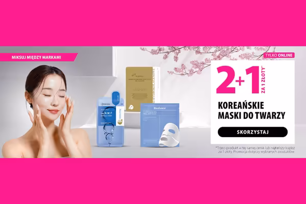: 2+1 za 1 zł na koreańskie maski do twarzy