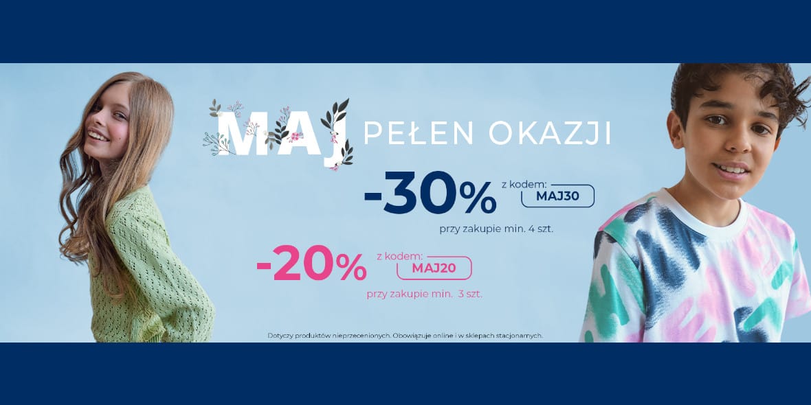 5.10.15.: KOD rabatowy Do -30% na zakupy 09.05.2025
