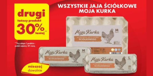 Biedronka: -30% na wszystkie jaja ściółkowe Moja Kurka 02.01.2025