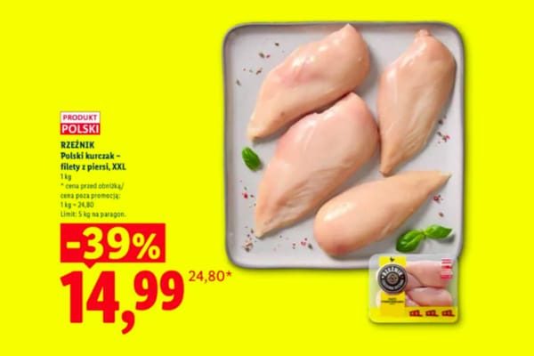 Lidl: -39% na filet z piersi kurczaka