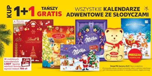 Kaufland: 1+1 GRATIS na wszystkie kalendarze adwentowe 27.11.2025