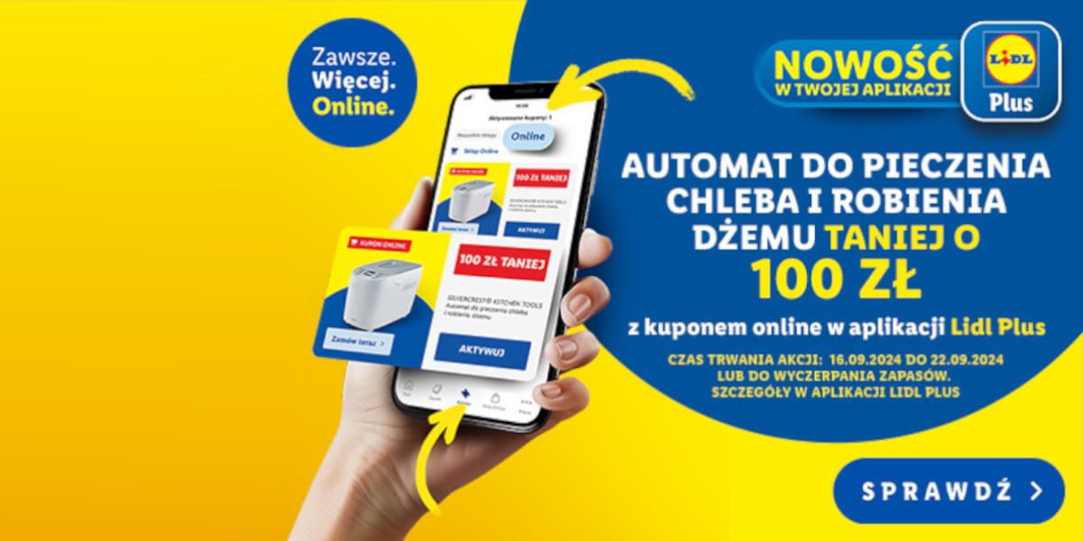 Lidl: KUPON -100 zł na maszynę do chleba i dżemu