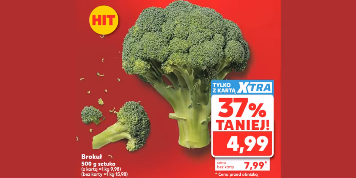 Kaufland: -37% na brokuły