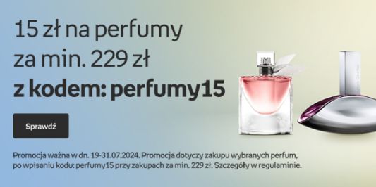 Empik: KOD rabatowy -15 zł na perfumy 22.07.2024