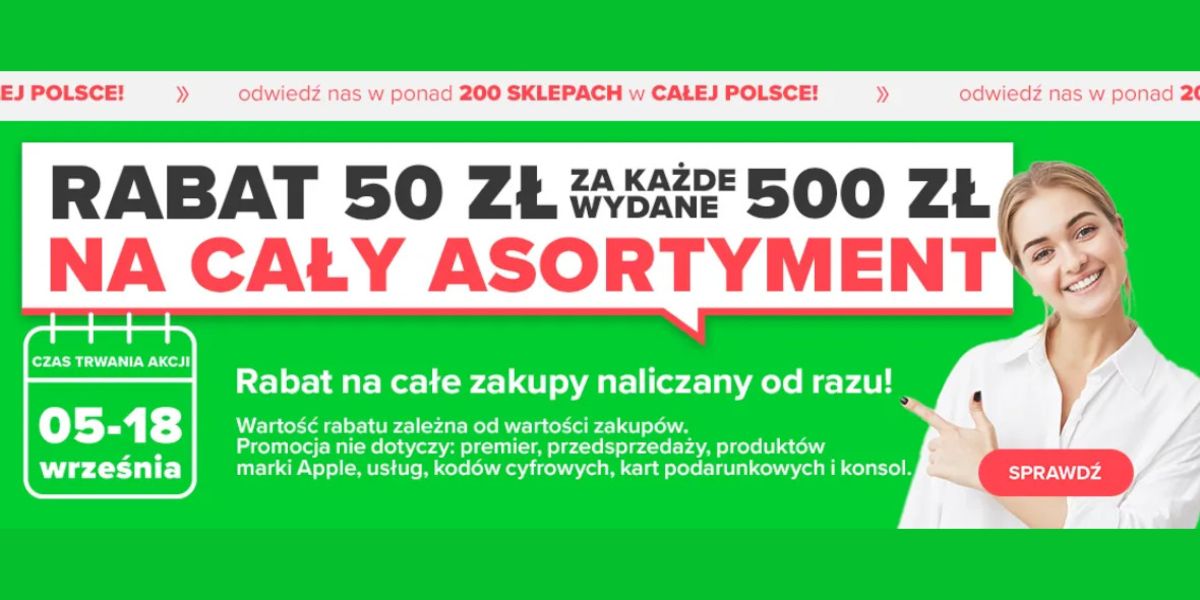 Neonet: KOD rabatowy -50 zł za każde wydane 500 zł