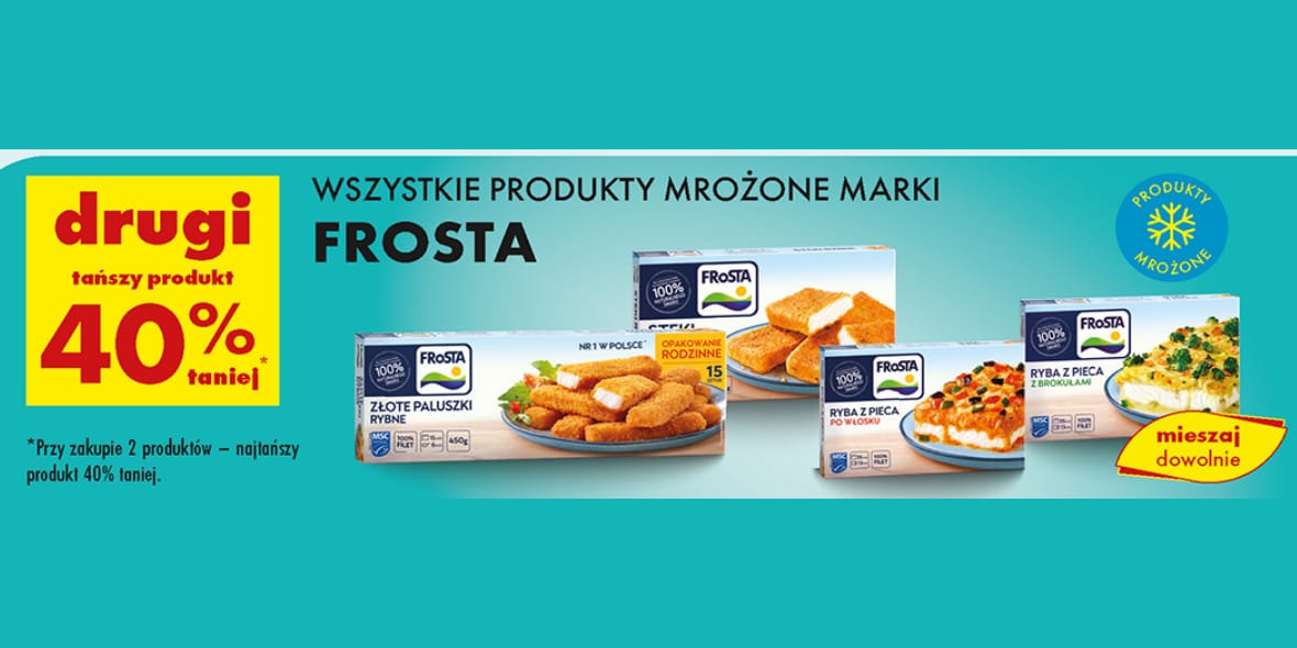 Biedronka: -40% na wszystkie mrożone produkty Frosta 13.05.2025