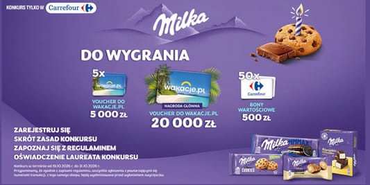 Carrefour: Konkurs Milka – Świętuj urodziny 19.10.2026