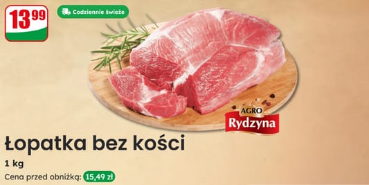 Dino: 13,99 zł/kg za łopatkę bez kości 12.01.2026
