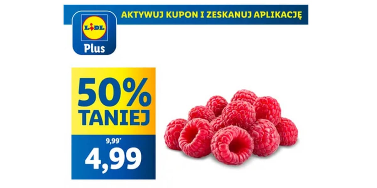 Lidl: KUPON -50% na maliny