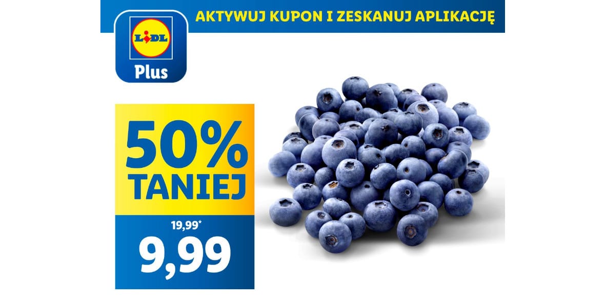 Lidl: KUPON -50% na borówki amerykańskie 30.04.2025