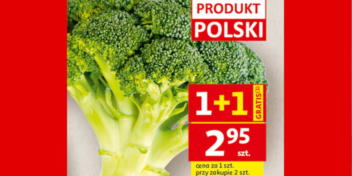 Auchan: 1+1 GRATIS na polski brokuł