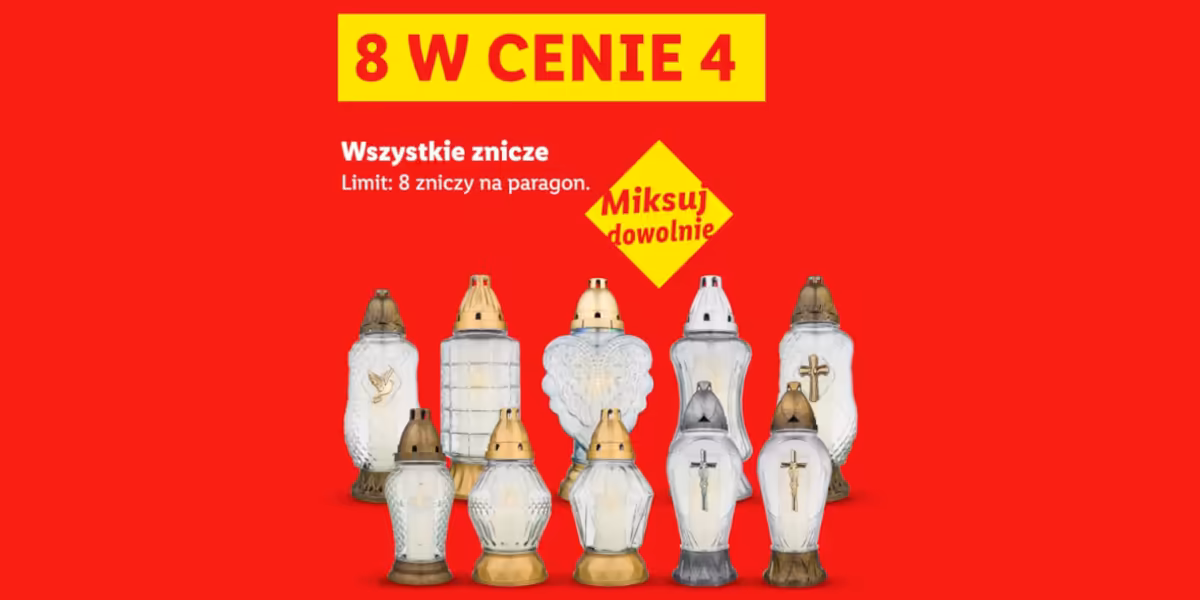 Lidl: 8 w cenie 4 na znicze