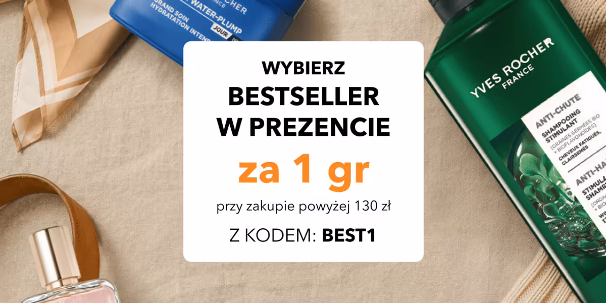 Yves Rocher: KOD rabatowy Bestseller za 1 grosz
