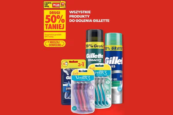 Biedronka: -50% na wszystkie produkty do golenia Gillette