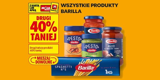 Biedronka: -40% na wszystkie produkty Barilla 14.10.2026