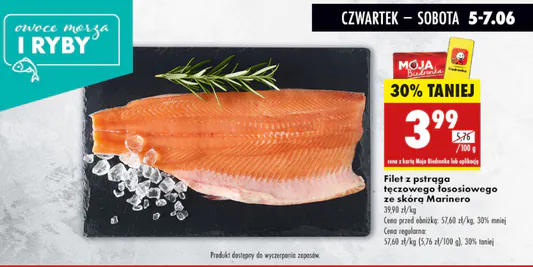 Biedronka: -30% na filet z pstrąga tęczowego łososiowego 05.06.2025