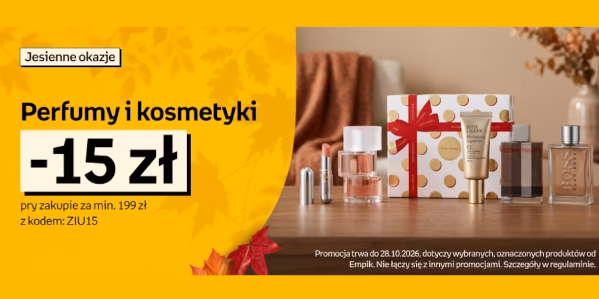 Empik: KOD rabatowy -15 zł na perfumy i kosmetyki