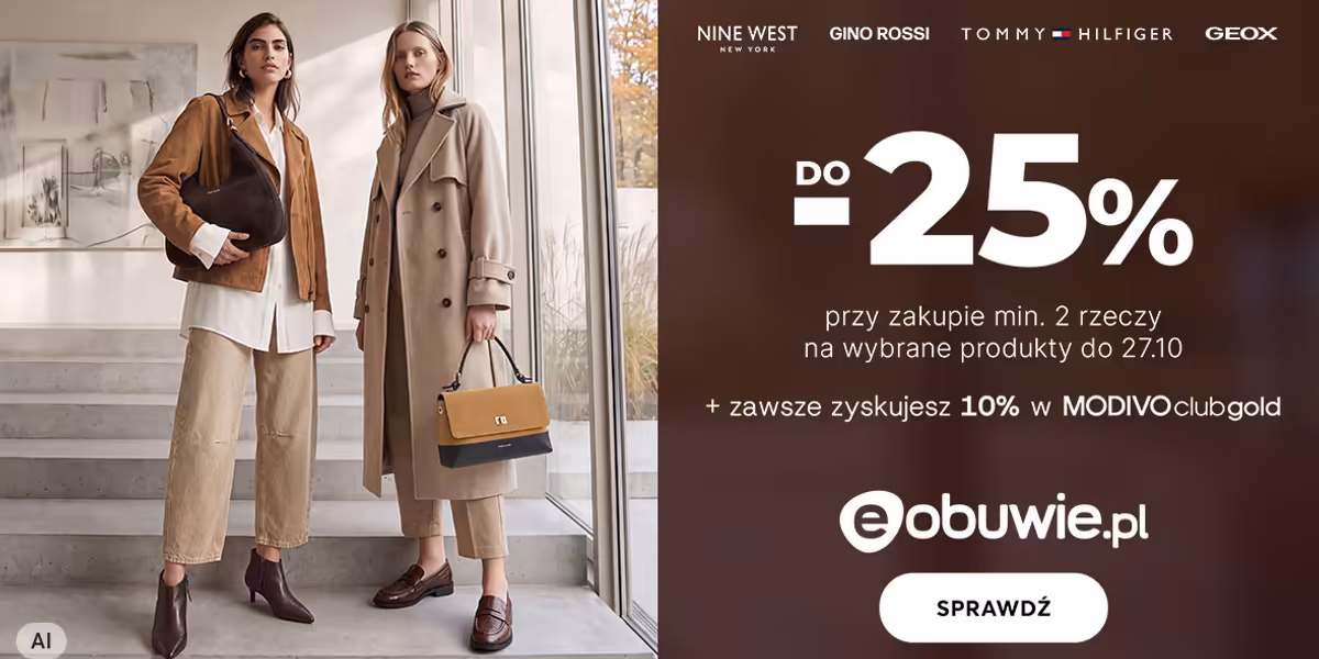eobuwie.pl: KOD rabatowy Do -25% na wybrane produkty