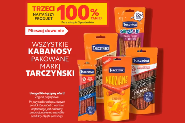 Kaufland: -100% na wszystkie pakowane kabanosy Tarczyński
