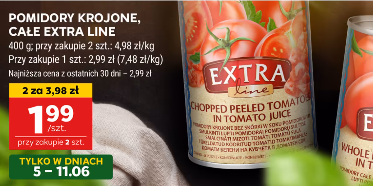 Stokrotka Supermarket: 1,99 zł za pomidory Extra Line