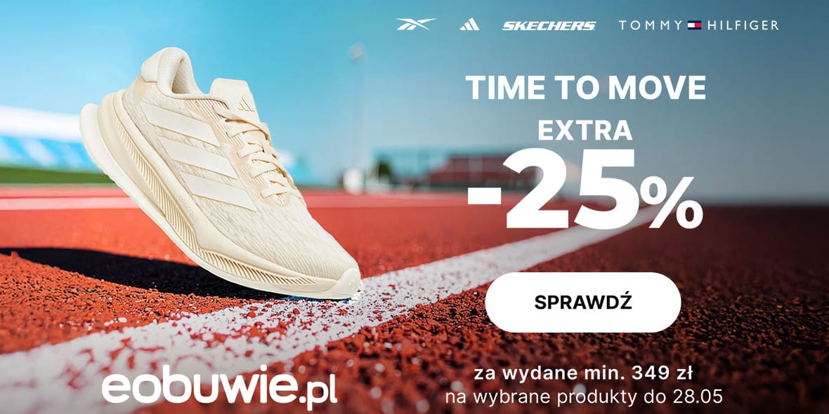eobuwie.pl: KOD rabatowy -25% EXTRA na wybrane produkty 21.05.2025