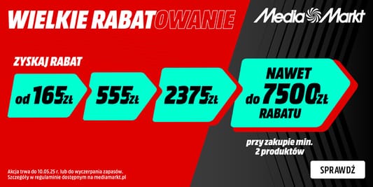 Media Markt: Do -7500 zł przy zakupie min. 2 produktów 08.05.2025