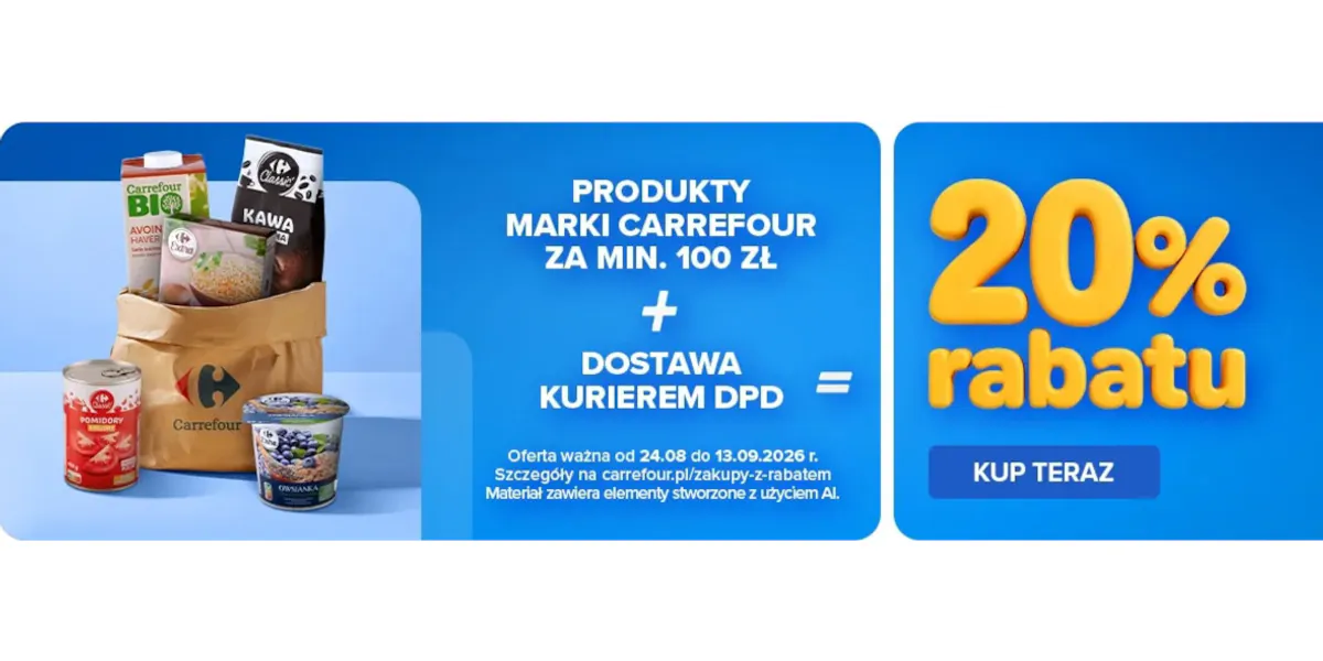 Carrefour: -20% na Twoje zakupy
