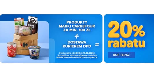 Carrefour: -20% na Twoje zakupy 25.08.2026