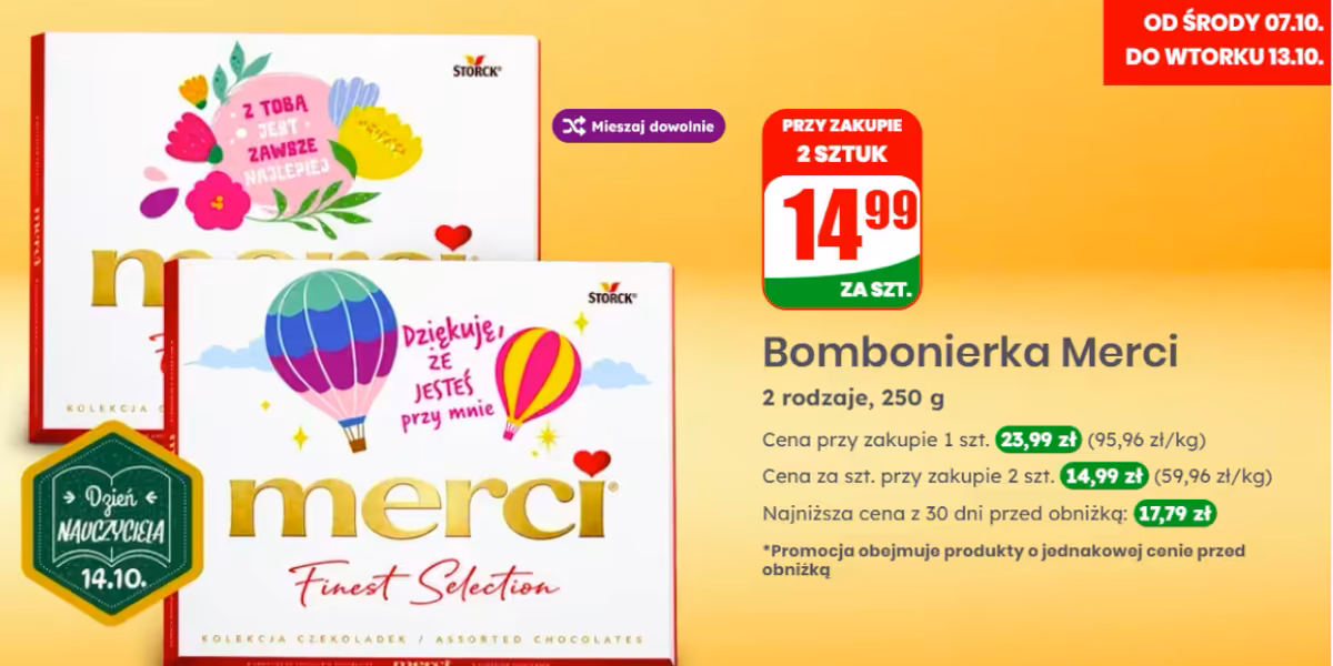 Dino: 14,99 zł za bombonierkę Merci