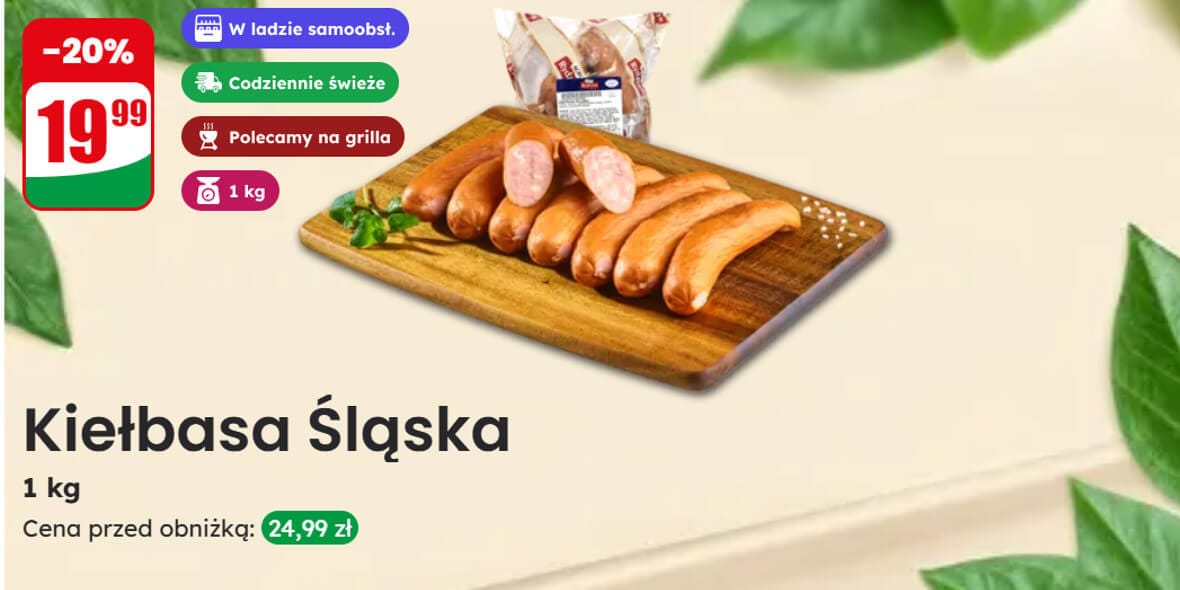 Dino: -20% na Kiełbasę Śląską 02.05.2025