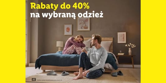 Lidl: ONLINE Do -40% na wybraną odzież 21.09.2026