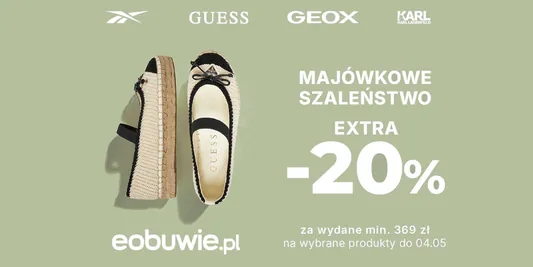 eobuwie.pl: KOD rabatowy -20% EXTRA na wybrane produkty 24.04.2025