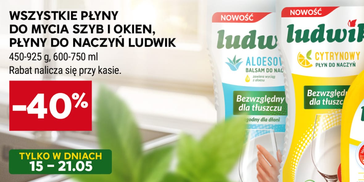 Stokrotka Supermarket: -40% na produkty Ludwik 15.05.2025