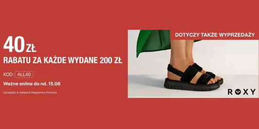 CCC: KOD rabatowy -40 zł za każde wydane 200 zł 06.06.2025