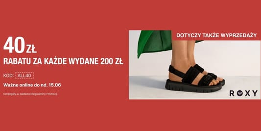 CCC: KOD rabatowy -40 zł za każde wydane 200 zł 06.06.2025