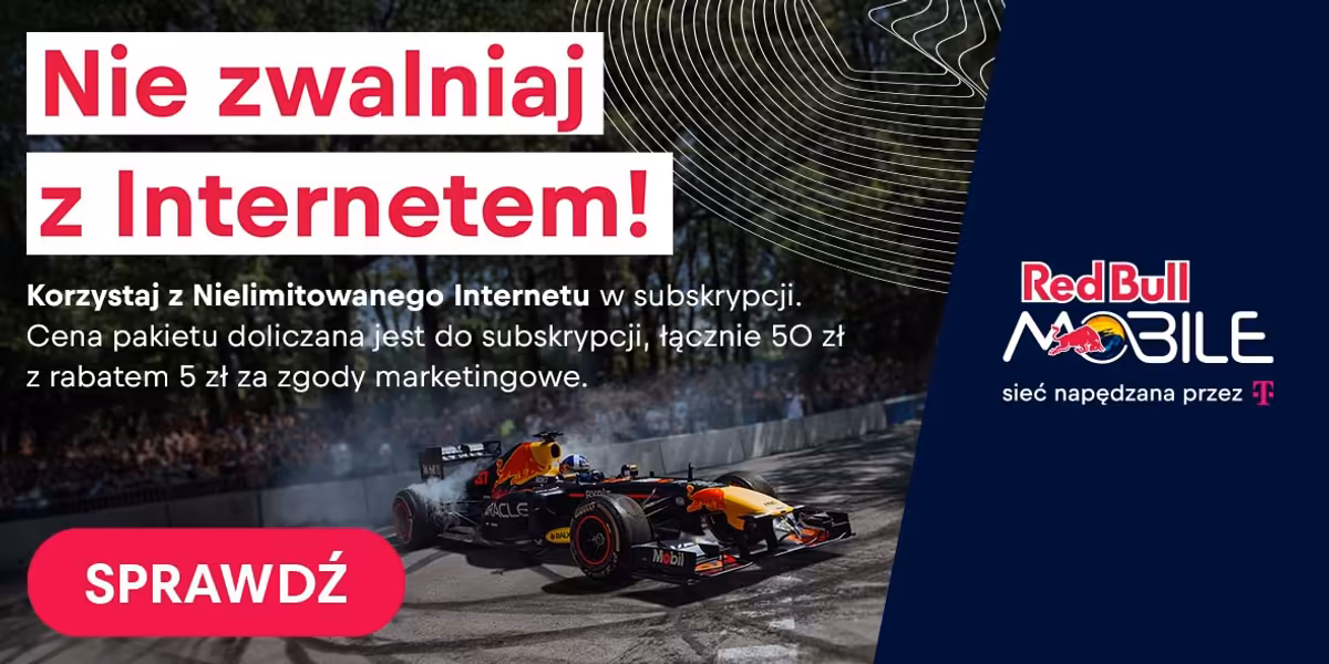 Red Bull MOBILE: Nielimitowany Internet w Red Bull Mobile